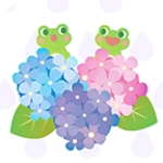 hydrangeas and frogs theme android application logo